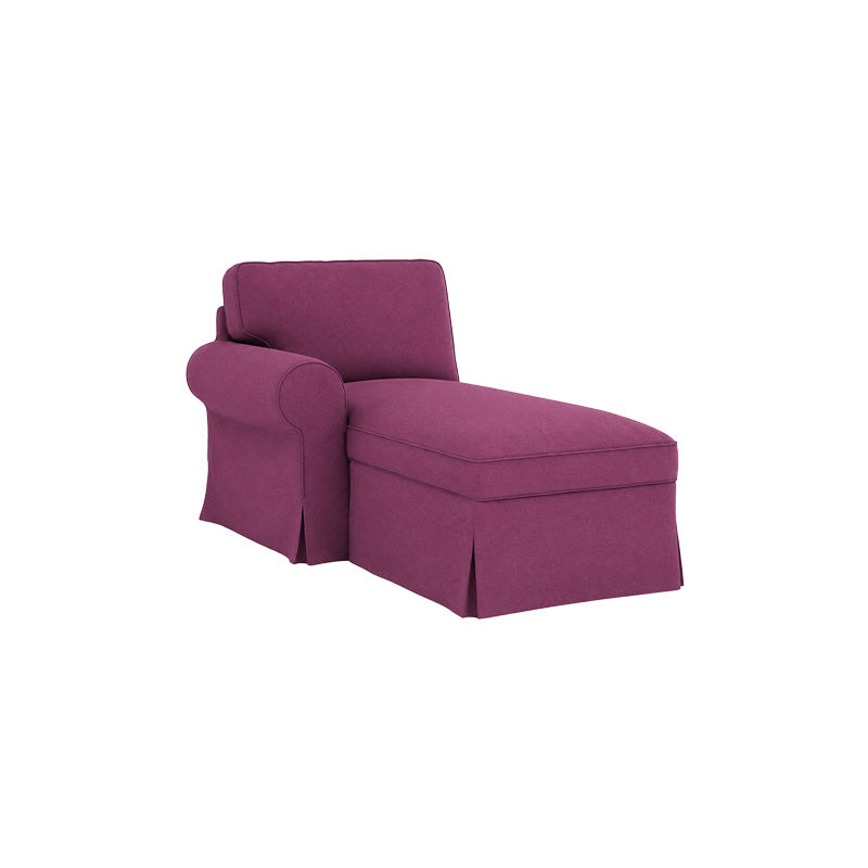 Funda EKTORP para chaise longue con reposabrazos izquierdo, microfibra oliva
