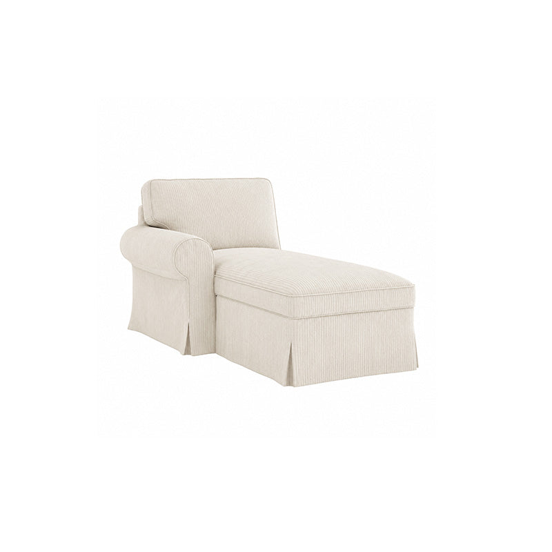 Funda EKTORP para chaise longue con reposabrazos izquierdo, microfibra oliva