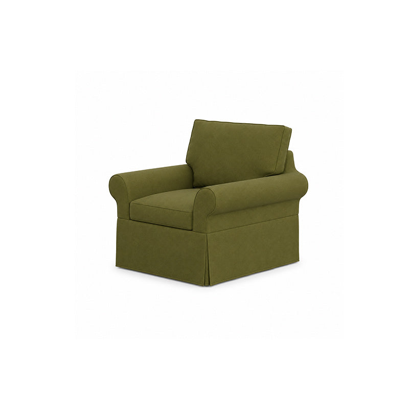 POTTERY BARN Basic Chair Cover-Microfiber Olive