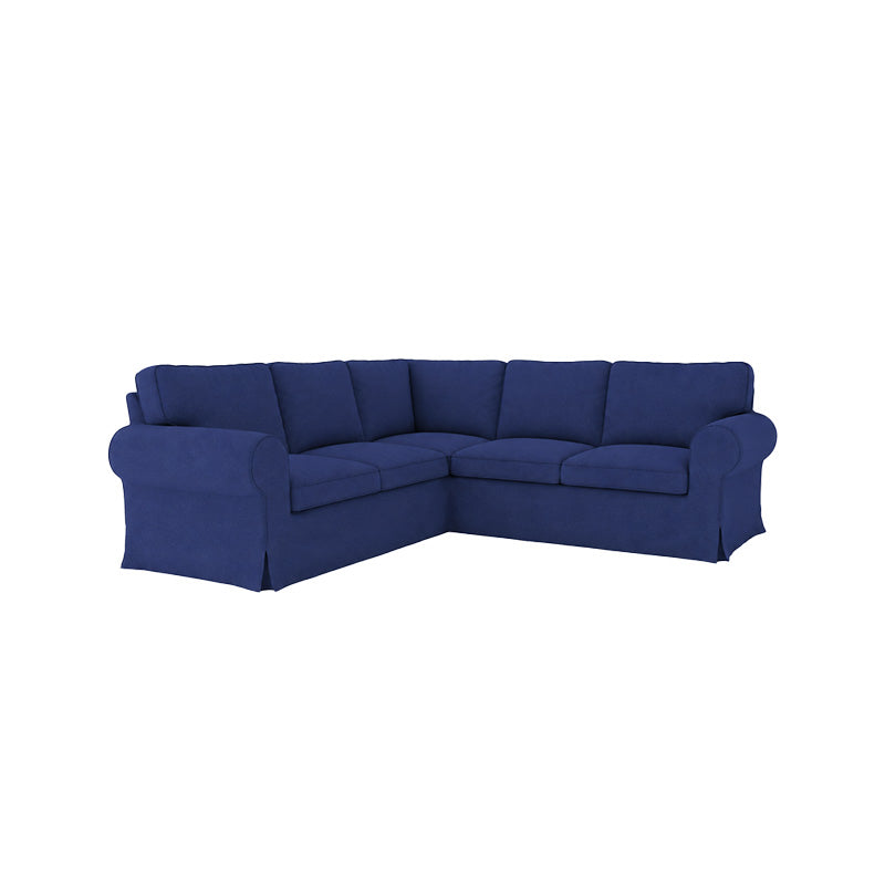 EKTORP 4-Seater Corner Sofa Cover-Canvas Deep blue