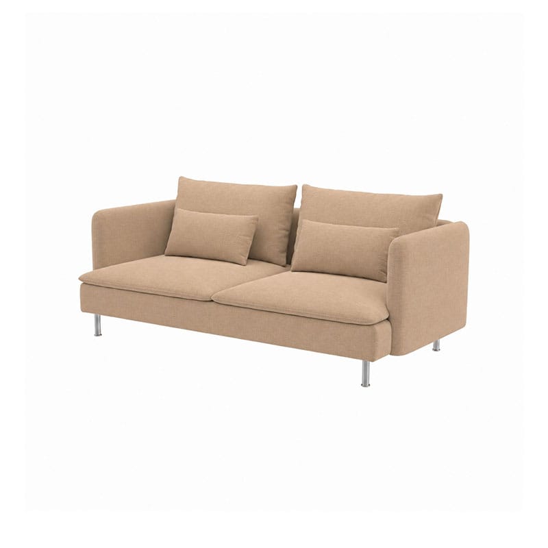 SODERHAMN 3-Seat Sofa Cover-Canvas Oatmeal