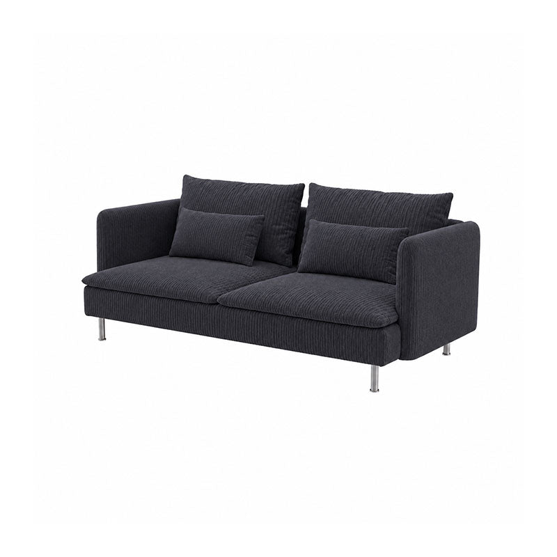 SODERHAMN 3-Seat Sofa Cover-Corduroy Ash Gray