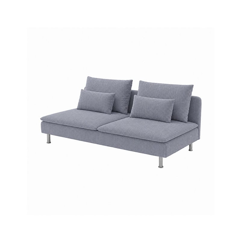 SODERHAMN 3-Seat Section Sofa Cover-Corduroy Gray