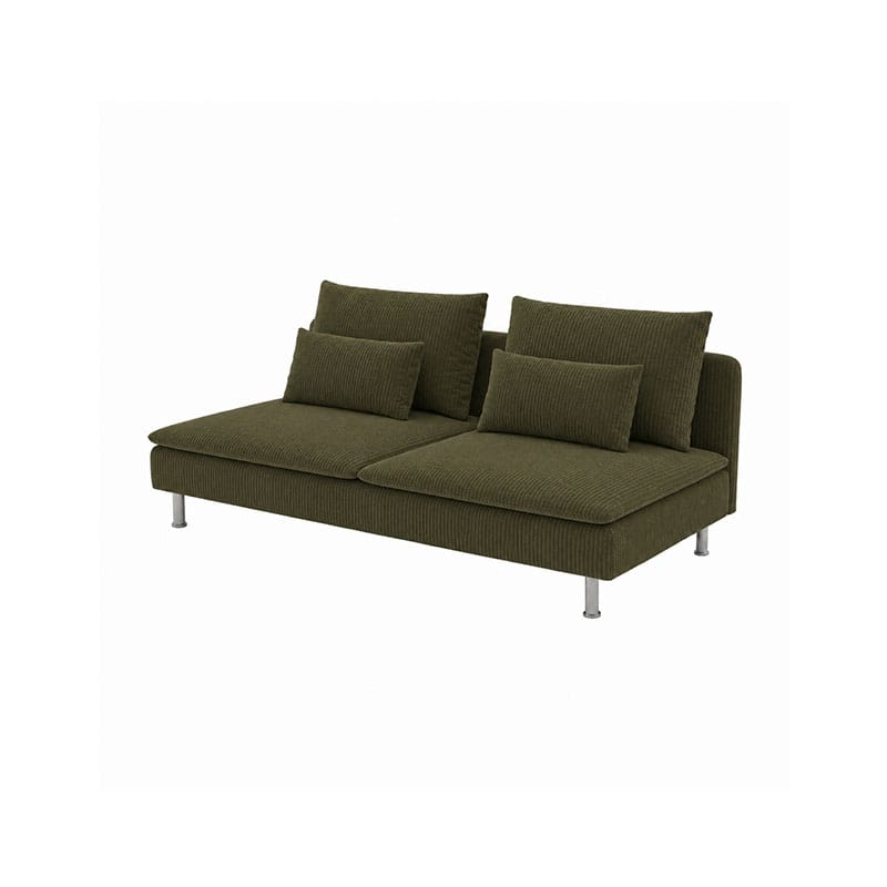 SODERHAMN 3-Seat Section Sofa Cover-Corduroy Olive
