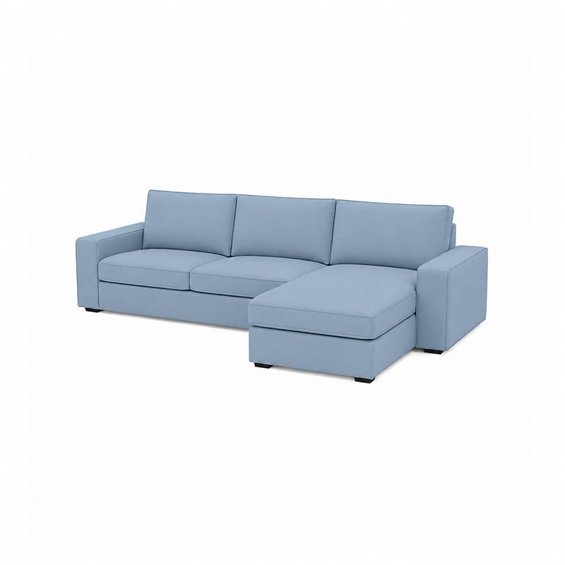 KIVIK 3-Seat Sofa Set with Chaise-Corduroy Gray