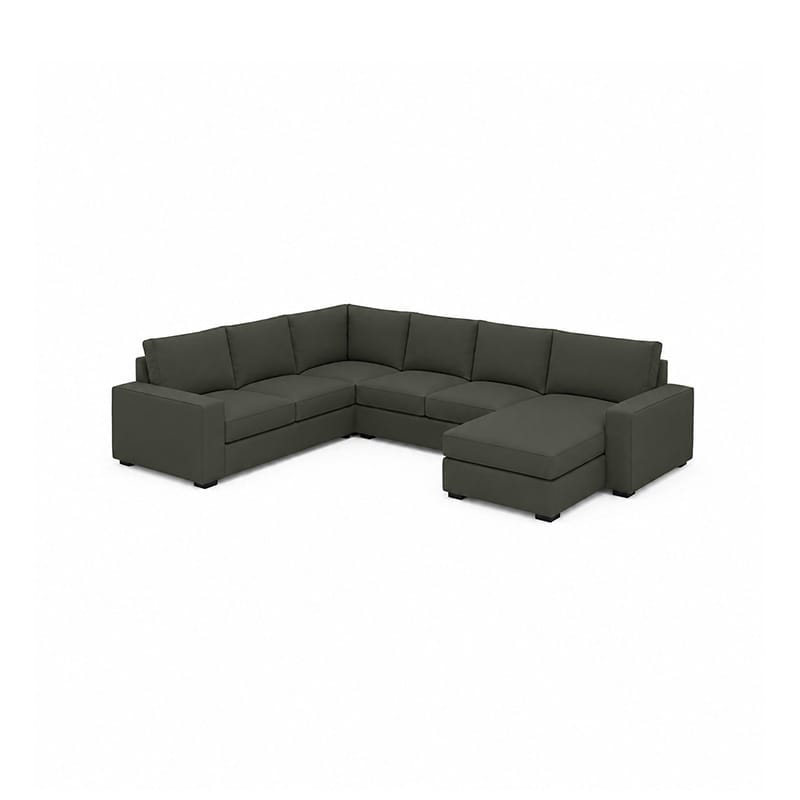 Funda de sofá de 5 plazas KIVIK con chaise longue de microfibra color menta