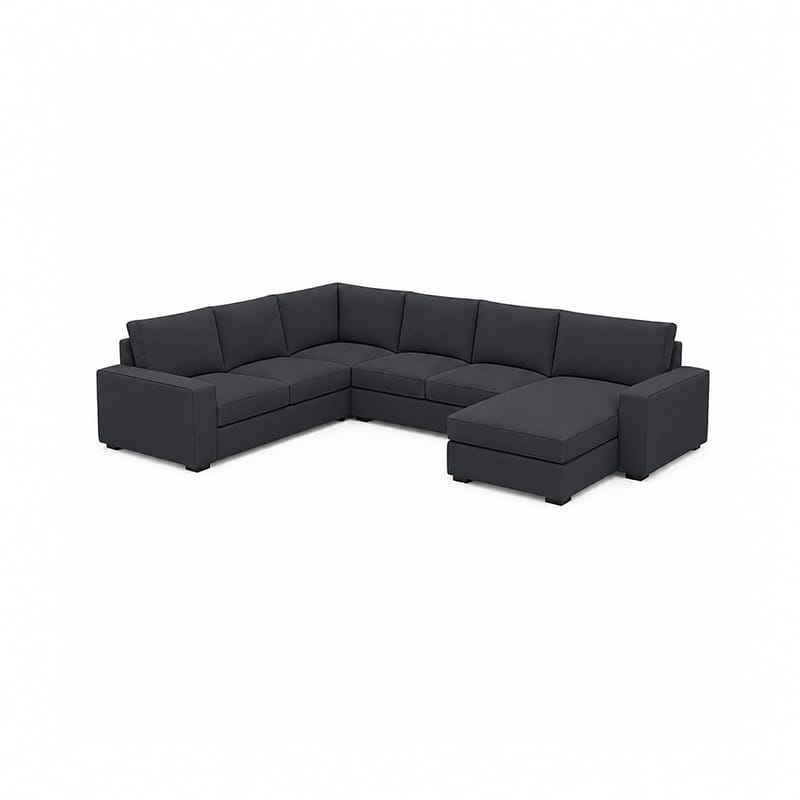 Funda de sofá de 5 plazas KIVIK con chaise longue de microfibra color menta