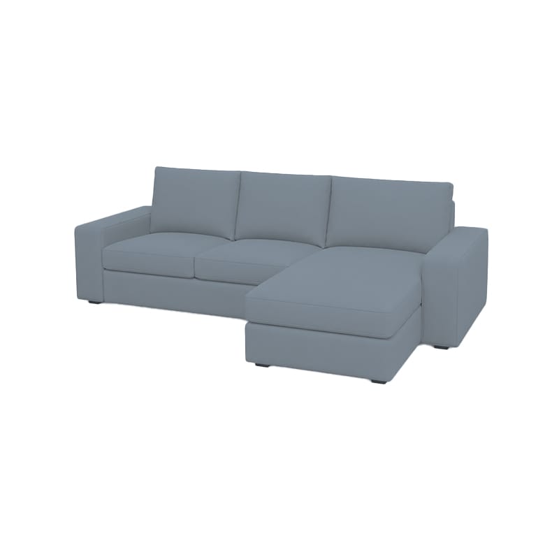 Funda de sofá KIVIK de 4 plazas con chaise longue - Microfibra Camel