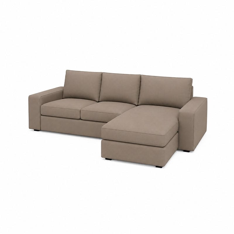 KIVIK 4-Seat Sofa Cover Set with Chaise-Corduroy Latte