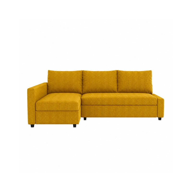 FRIHETEN Sofa Bed with Left Chaise Cover-Corduroy Mustard