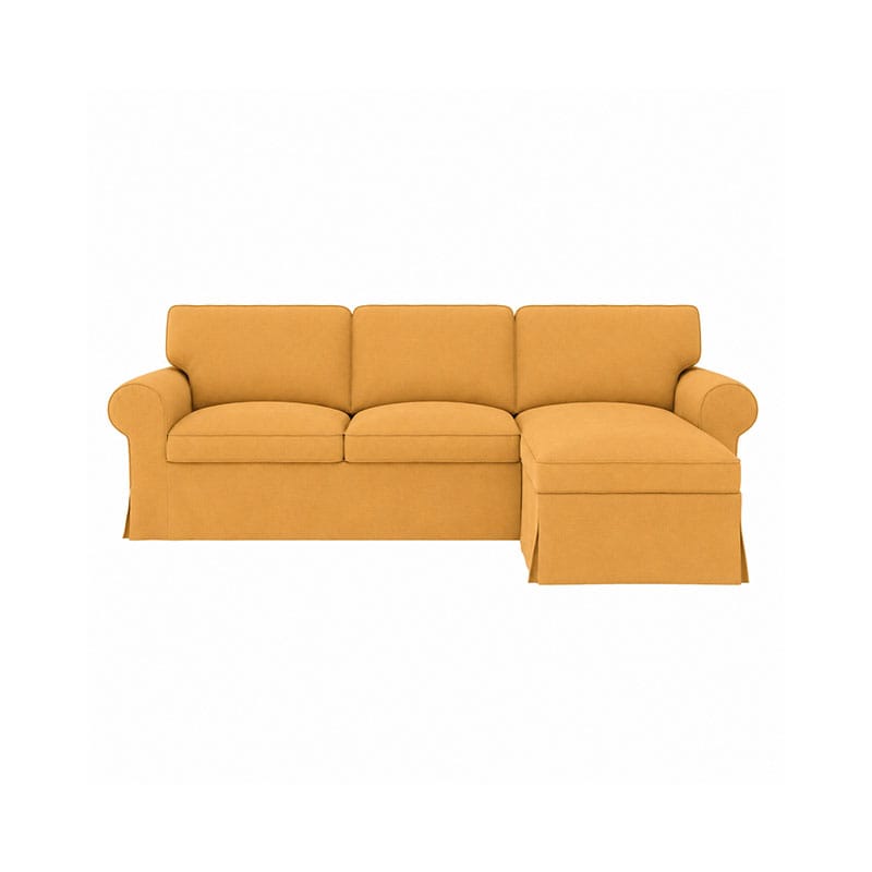 EKTORP 3 Seater Sofa with Chaise Cover-Canvas Mango