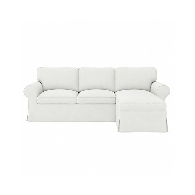 EKTORP 3 Seater Sofa with Chaise Cover-Canvas Ivory