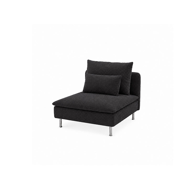 SODERHAMN 1-Seater Section Sofa Cover-Microfiber Black