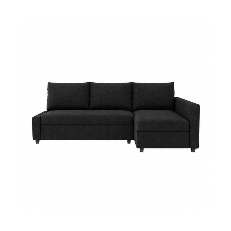 FRIHETEN Sofa Bed with Right Chaise Cover-Microfiber Black