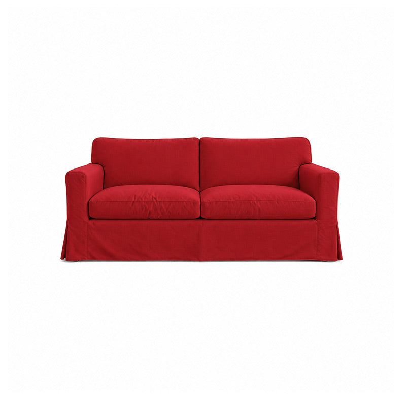 Sandby 3 Seater Sofa Cover-Structural Weave red