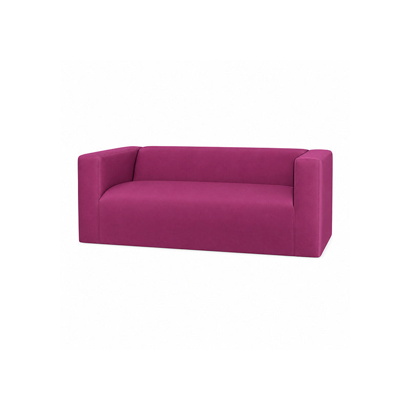 Klippan 2 Seater LongSkirt Sofa Cover-Canvas Berry plum