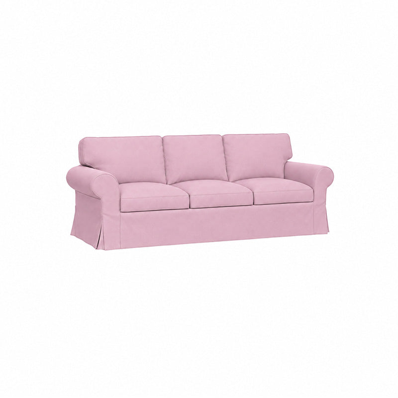 Ektorp 3.5 Seater Sofa Cover-Structural Weave blush pink