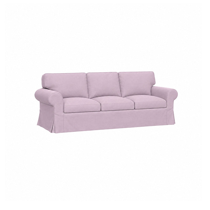 Ektorp 3.5 Seater Sofa Cover-Velvet Dusty rose