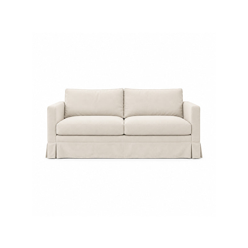 Karlstad 3 Seater Long Skirt Sofa Cover-Microfiber Beige