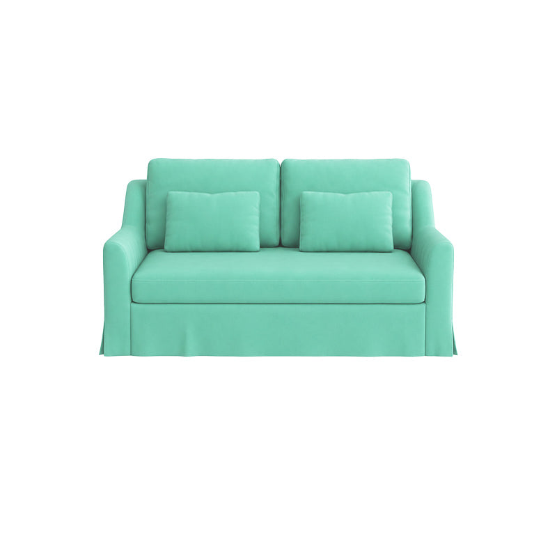 Färlöv 2 Seater Sofa Cover-Velvet Cyan