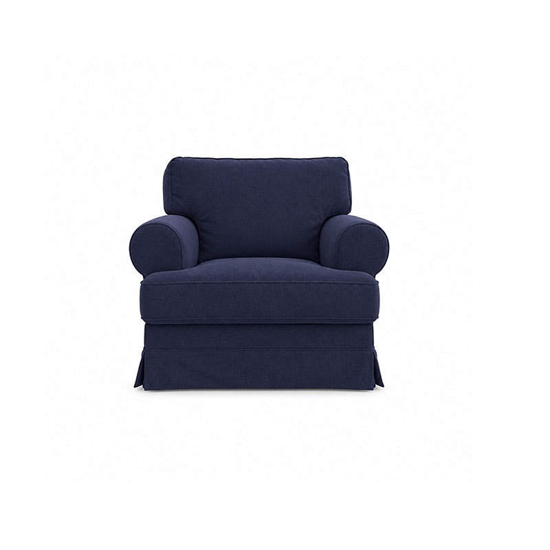 Barkaby Armchair Cover-Microfiber Navy blue
