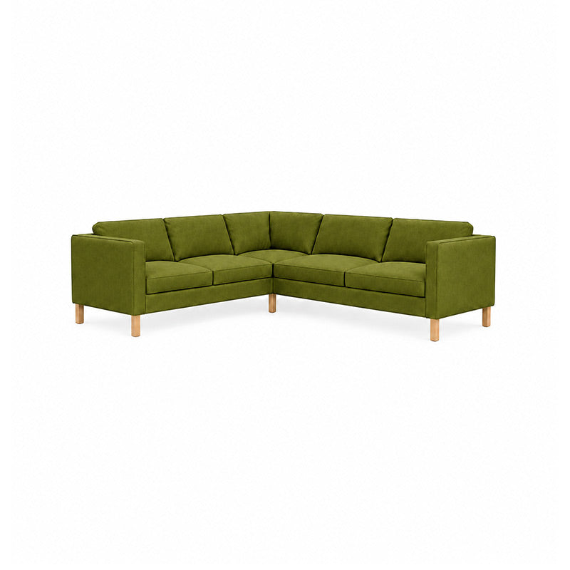 KARLSTAD Corner Sofa Cover (2+3)-Velvet olive