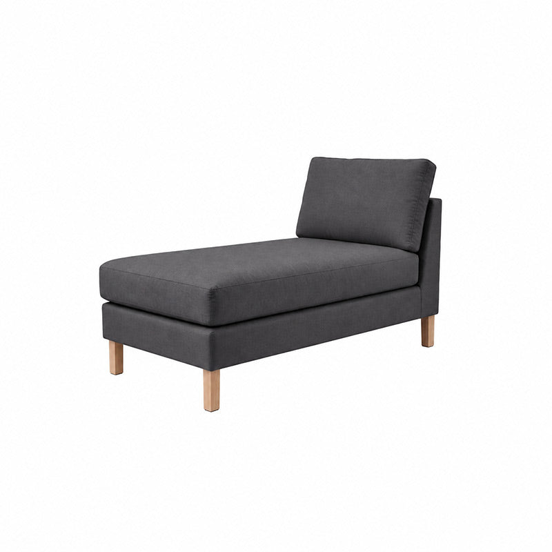 Karlstad Chaise Lounge Cover-Structural Weave charcoal