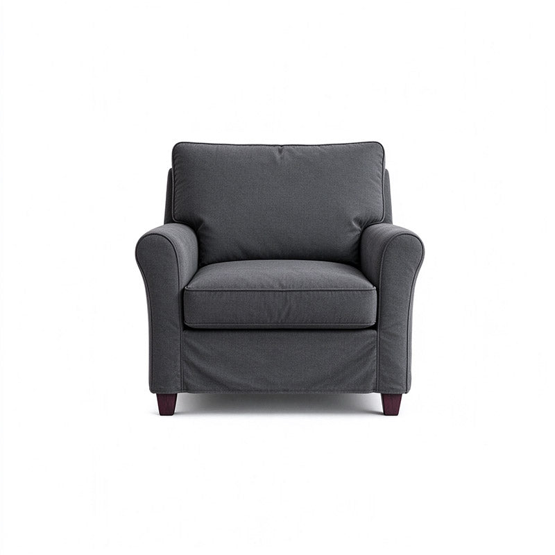 Angby Armchair Cover-Canvas Charcoal