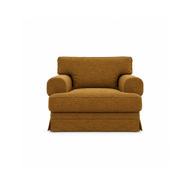 Ekeskog Armchair Cover-Patterned Weave Antique Gold
