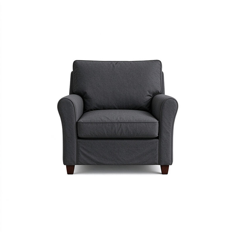 Angby Armchair Cover-Velvet gray