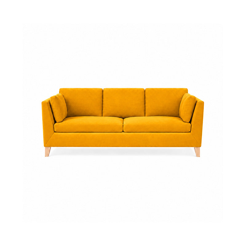 Stockholm 3 Seater Sofa Cover-Velvet Yellow