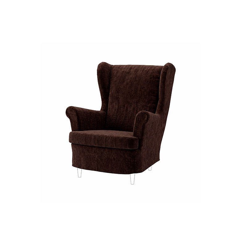 Funda de sillón STRANDMON-Chenilla Castaño