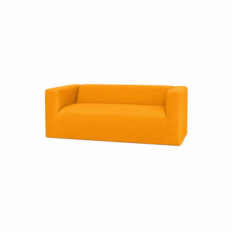 Klippan 2 Seater LongSkirt Sofa Cover-Velvet yellow