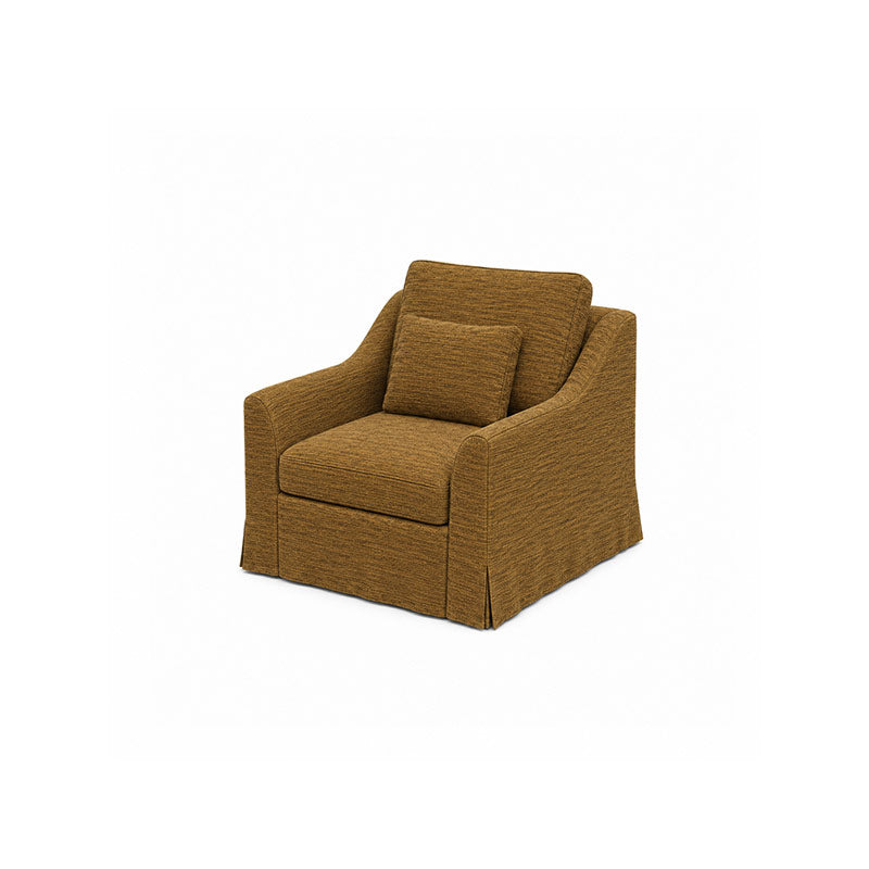 Färlöv Armchair Cover-Patterned Weave Antique Gold