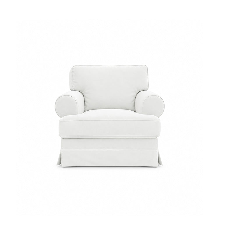 Barkaby Armchair Cover-Canvas Ivory