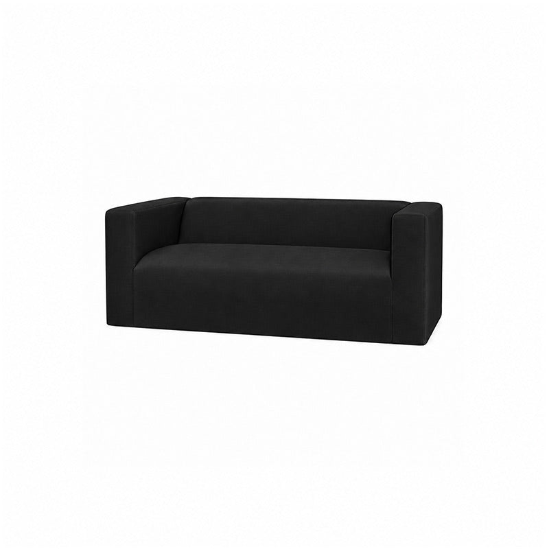 Klippan 2 Seater LongSkirt Sofa Cover-Microfiber Black