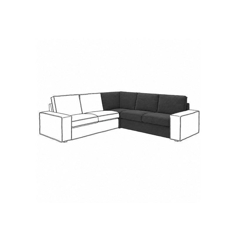 KIVIK Corner Section Sofa Cover-Chenille Graphite