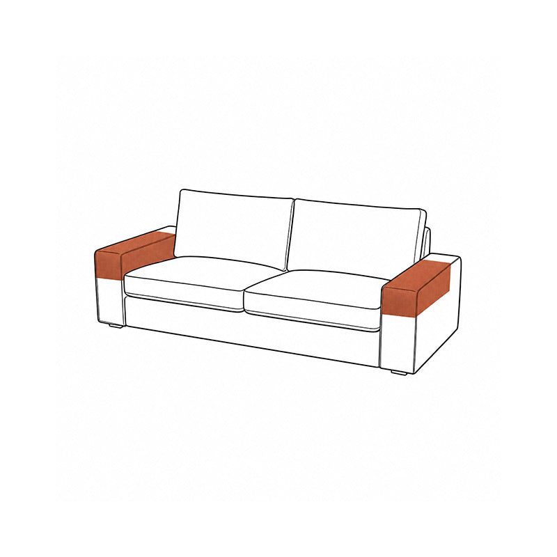 Square Sofa Armrest Covers-Microfiber Terra mauve