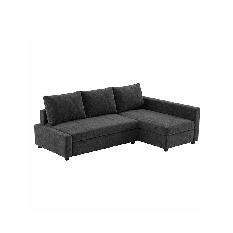 FRIHETEN Sofa Bed with Right Chaise Cover-Chenille Graphite