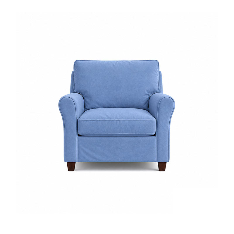 Angby Armchair Cover-Structural Weave powder blue