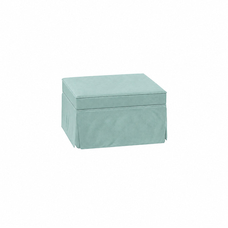 Pottery Barn Basic Ottoman-Microfiber Mint