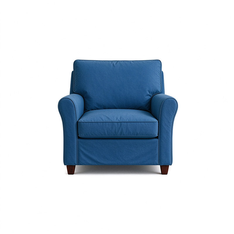 Angby Armchair Cover-Canvas Deep blue