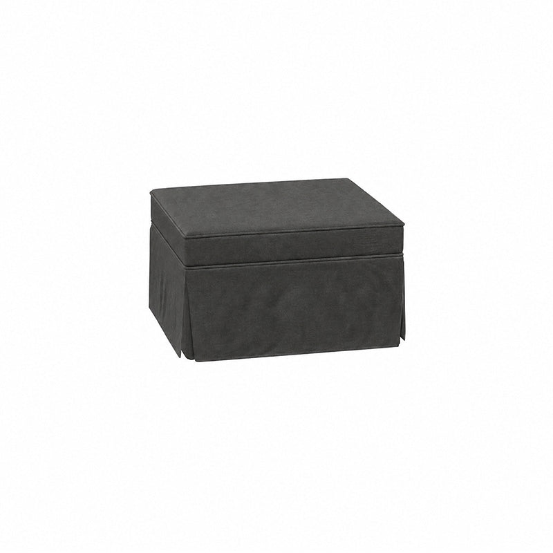 Pottery Barn Basic Ottoman-Microfiber Ash