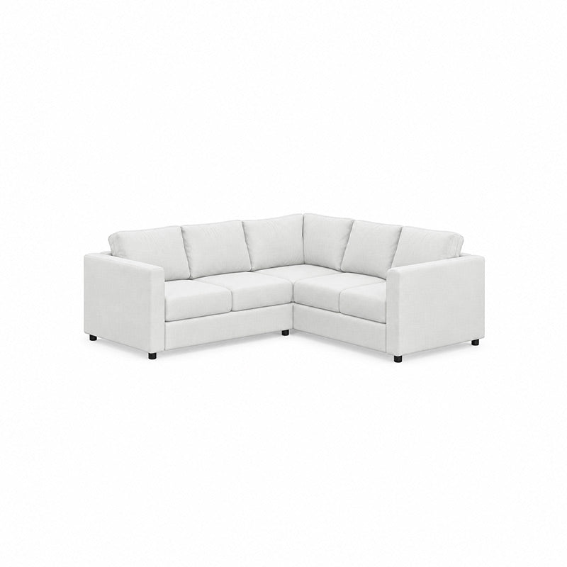 Finnala 4 Seat Corner Sofa Cover-Corduroy Silver White