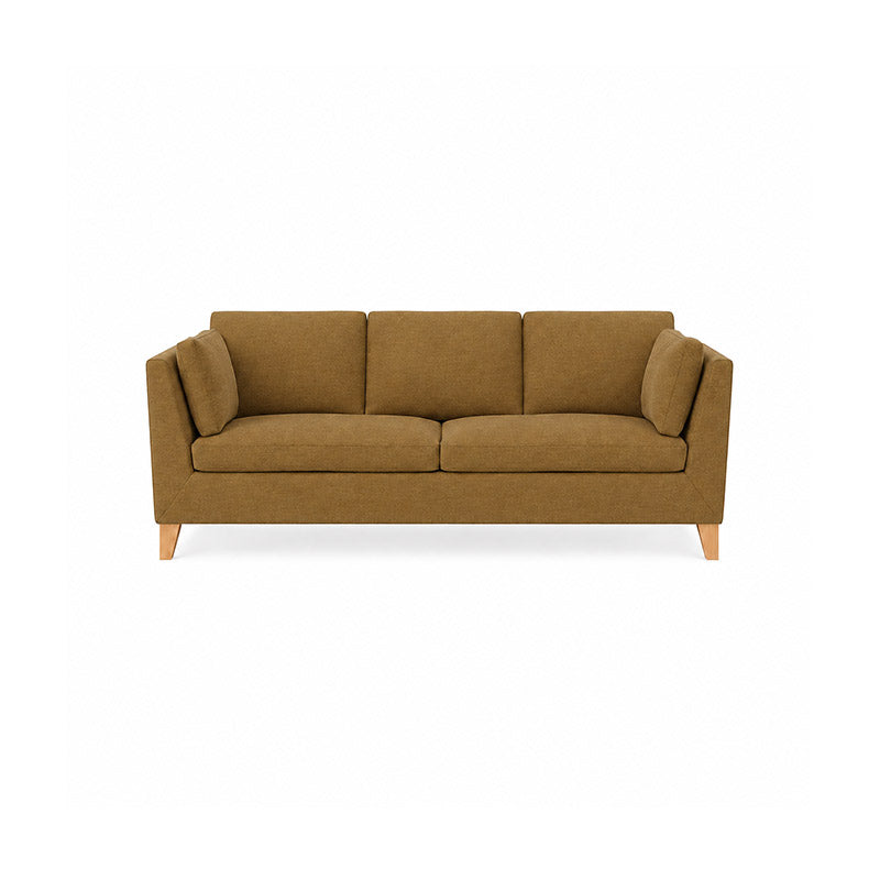 Stockholm 3 Seater Sofa Cover-Patterned Weave Antique Gold
