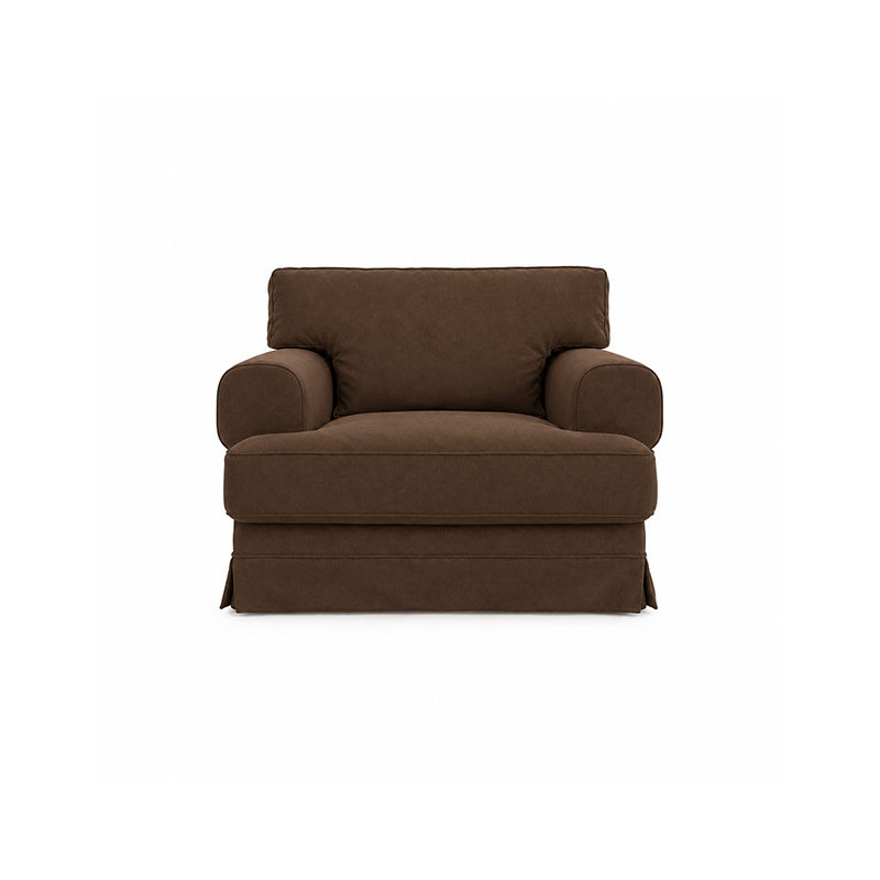 Ekeskog Armchair Cover-Chenille Chestnut