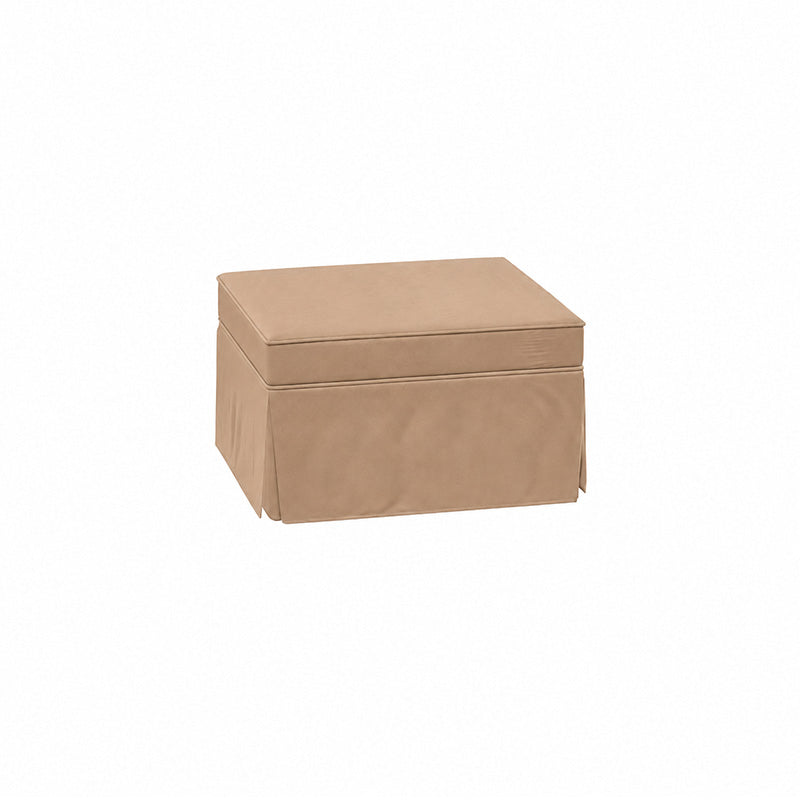 Pottery Barn Basic Ottoman-Canvas Oatmeal