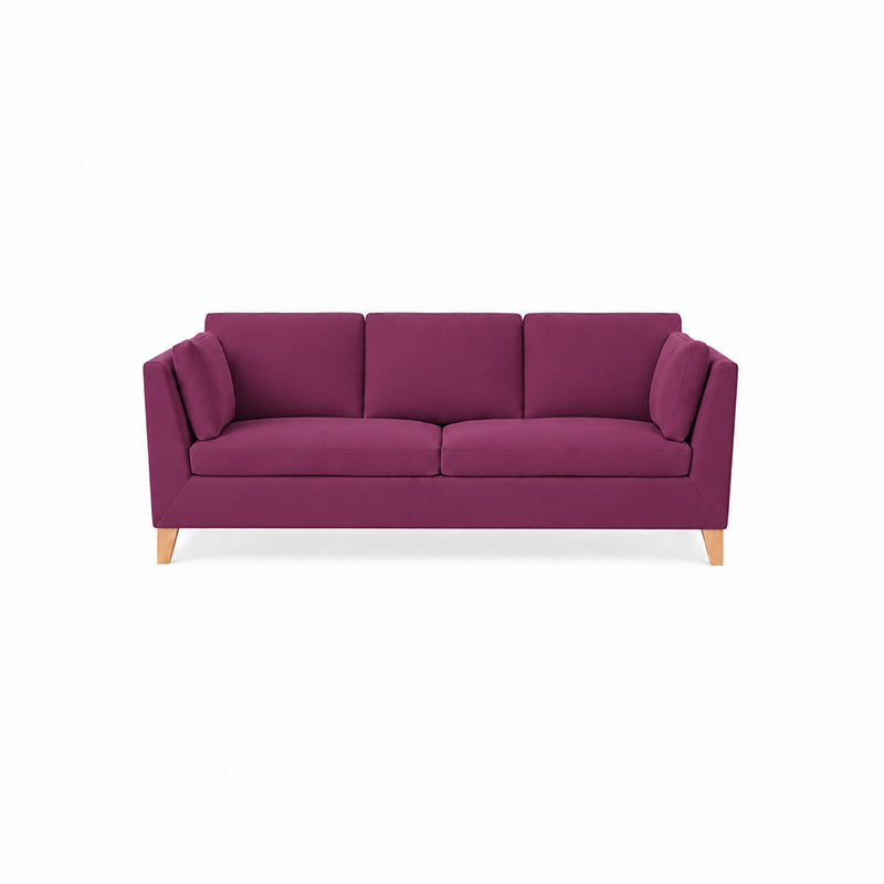 Stockholm 3 Seater Sofa Cover-Canvas Berry plum
