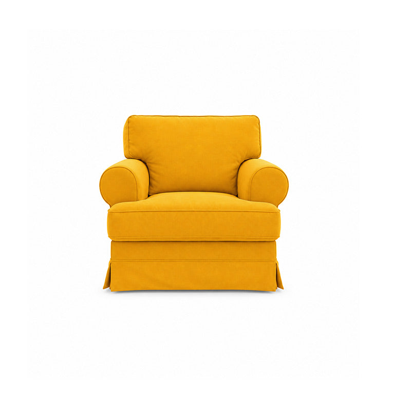 Barkaby Armchair Cover-Structural Weave mango
