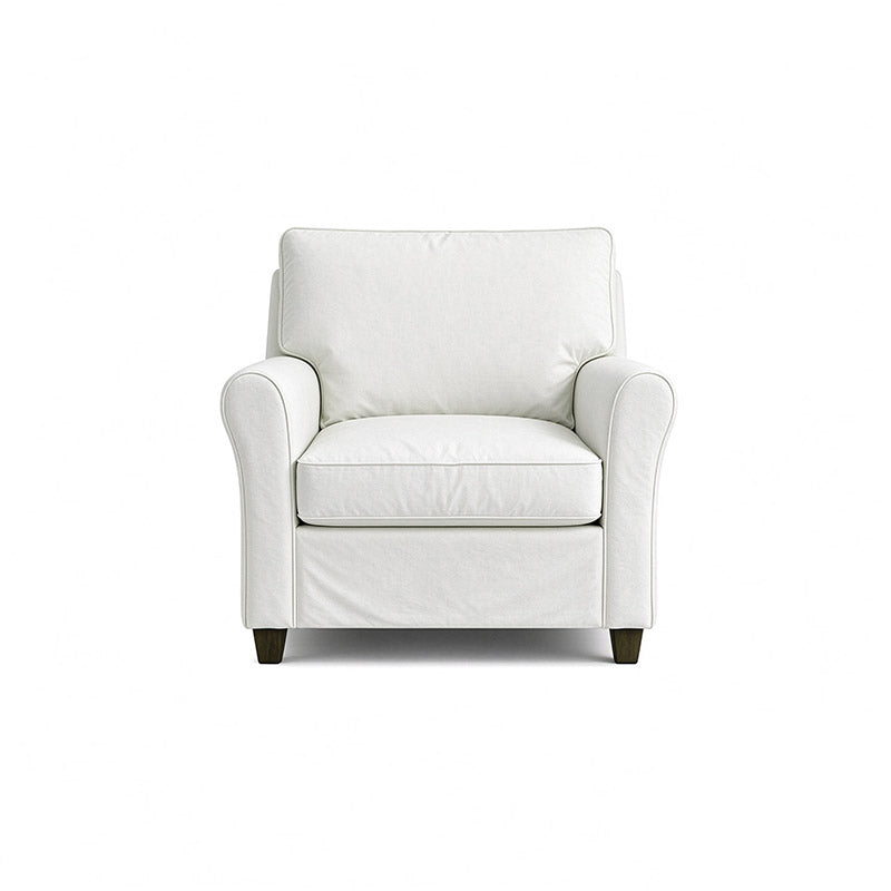 Angby Armchair Cover-Canvas Ivory